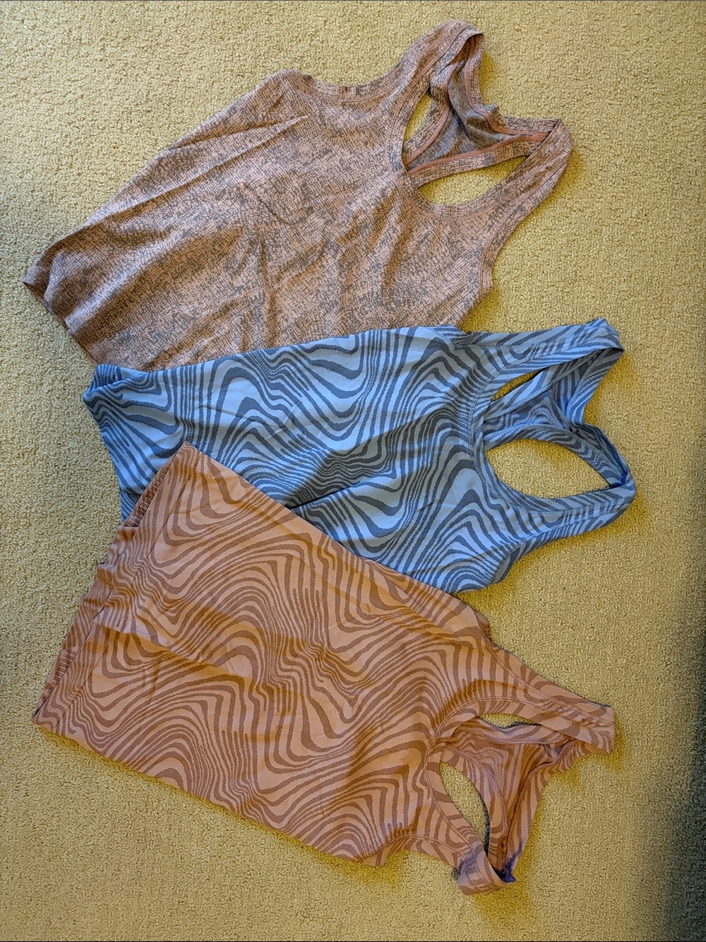 Athleta Women’s Racerback Tank Top - Dusty Rose & Blue & Rose Zebra Print